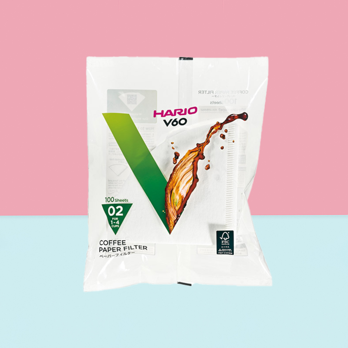 White V60 Paper Filters, 100 Pack